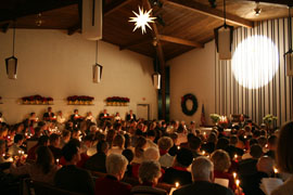 Christmas Eve, East Hills Moravian Church, Bethlehem, Pennsylvania